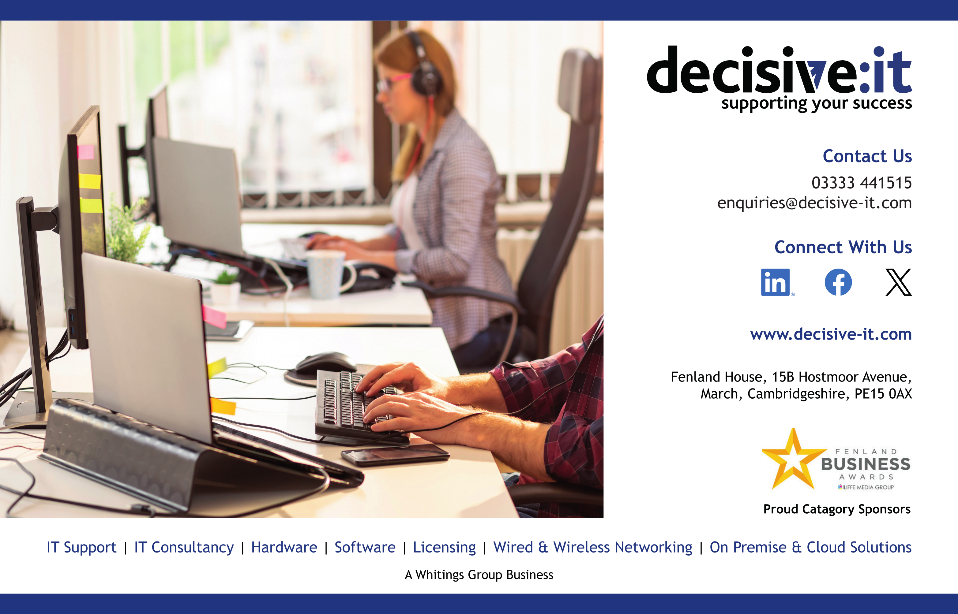 Decisive IT Ltd sponsor the Fenland Business of the Year catagory
